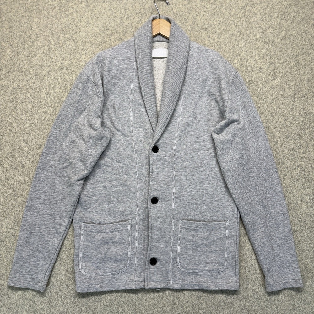 BZR‎ Men's Gray Shawl Collar Cardigan Sweatshirt Jacket Size Medium